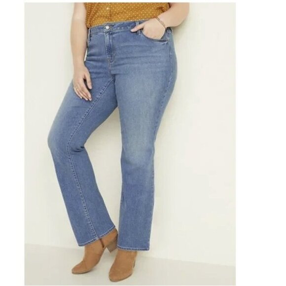 Old Navy Denim Kicker Bootcut Mid Rise Blue Jeans - Picture 1 of 10